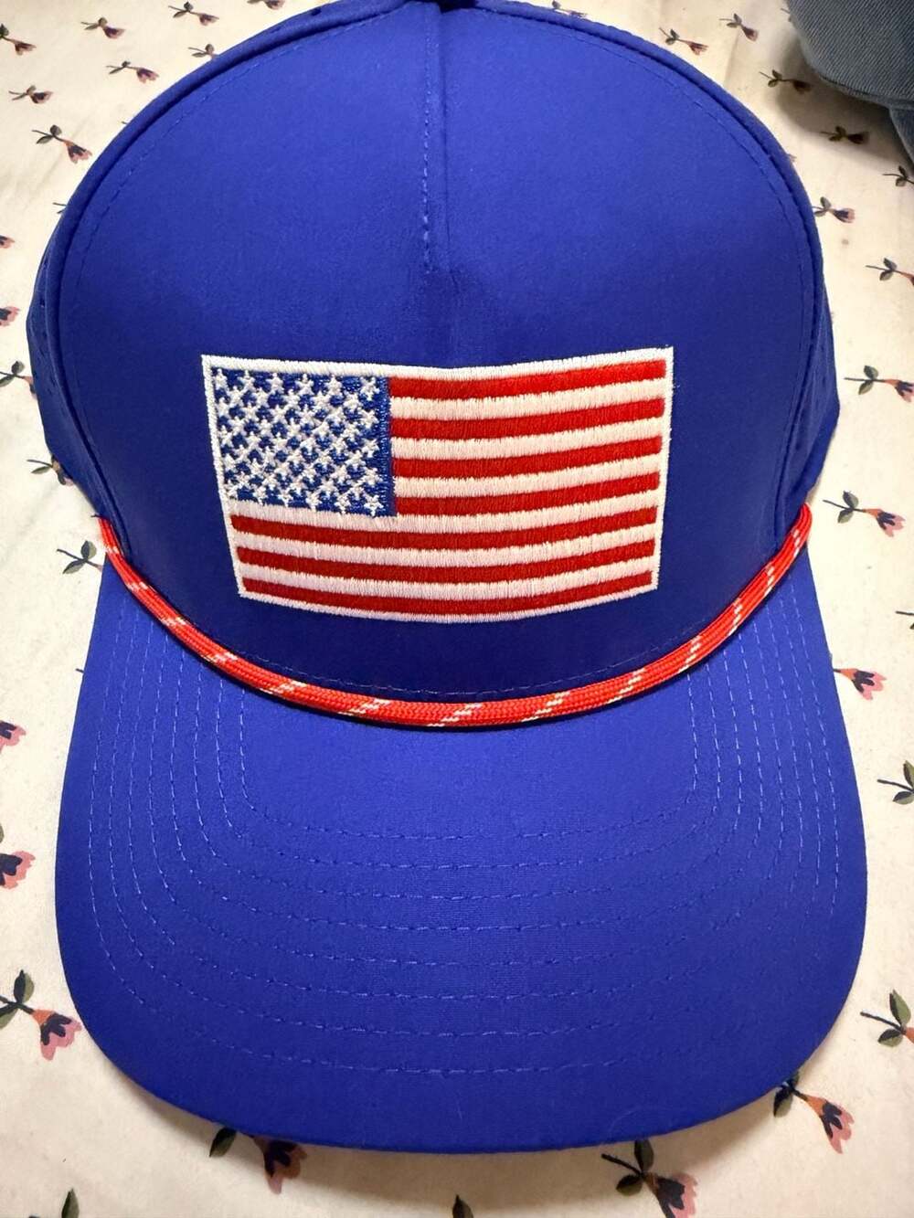Pugs America 250th Anniversary Patriotic Flag Rope Hat Blue